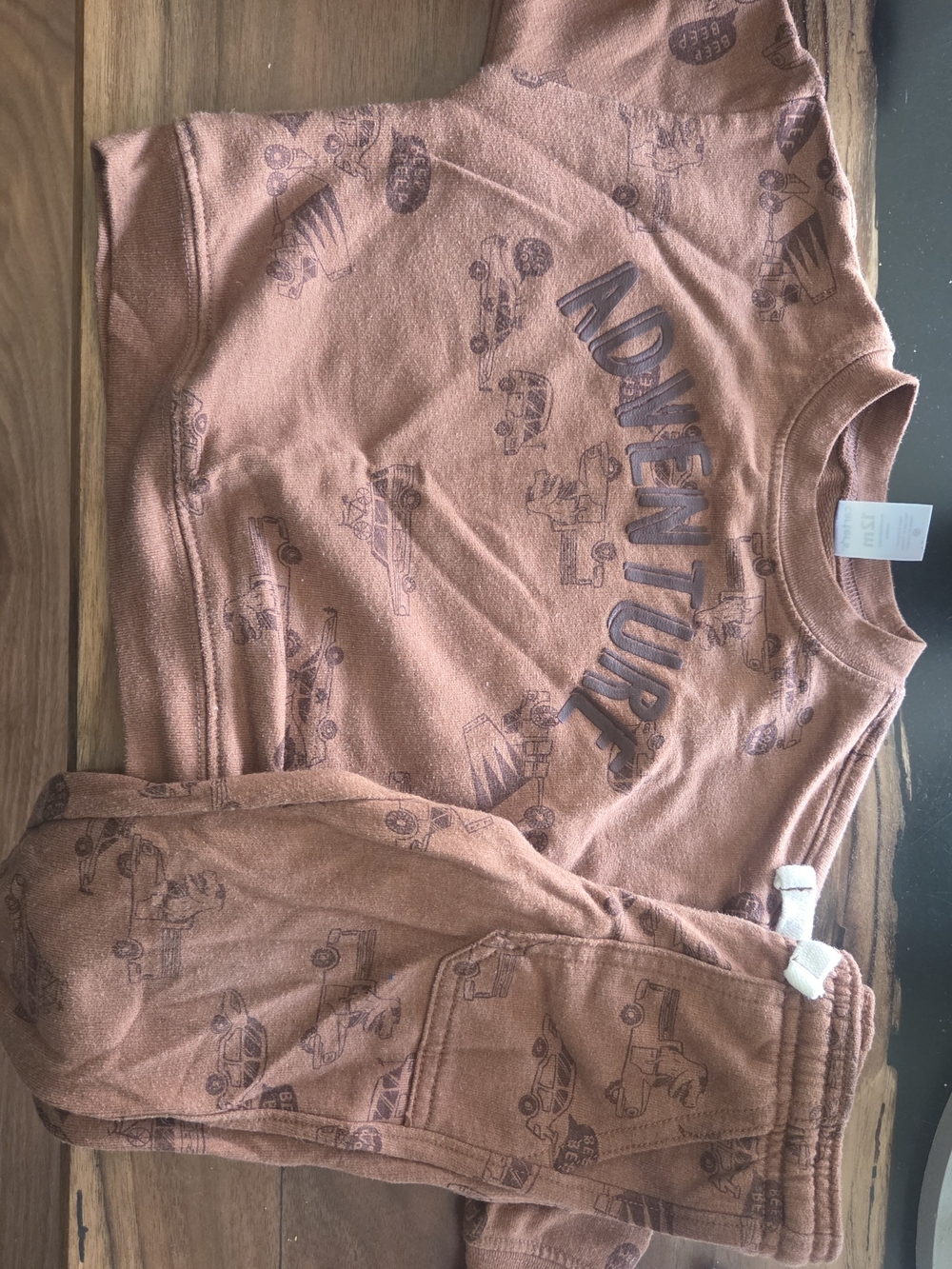 Carter's Rust Brown 'Adventure' Printed Kids Matching Set